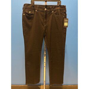 True Religion Mens Ricky Relaxed Straight Jeans W38 L32 Black Denim